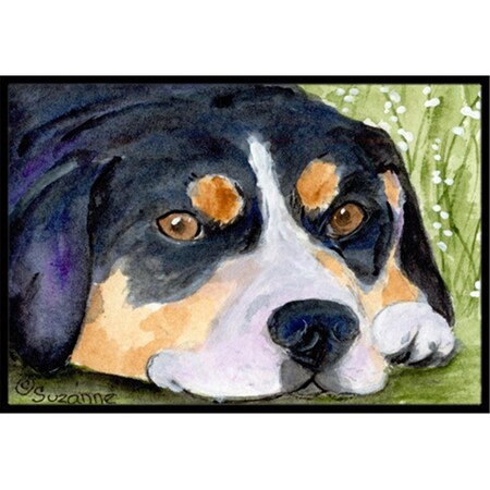 Carolines Treasures 18 x 27 in. Entlebucher Mountain Dog Indoor Outdoor Doormat SS8596MAT